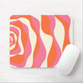 EBB und Flow 4 - Rosa, Orange und Creme Mousepad (Mit Mouse)