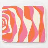 EBB und Flow 4 - Rosa, Orange und Creme Mousepad (Vorne)