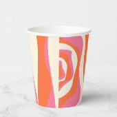 EBB und Flow 4 - Rosa, Orange und Creme Pappbecher (Rechts)