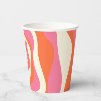 EBB und Flow 4 - Rosa, Orange und Creme Pappbecher