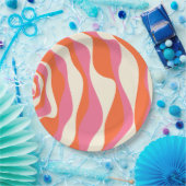 EBB und Flow 4 - Rosa, Orange und Creme Pappteller (Party)