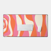 EBB und Flow 4 - Rosa, Orange und Creme Schreibtischunterlage (Tastatur & Maus)