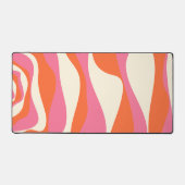 EBB und Flow 4 - Rosa, Orange und Creme Schreibtischunterlage (Vorderseite)