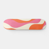 EBB und Flow 4 - Rosa, Orange und Creme Skateboard (Horizontal)