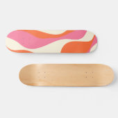 EBB und Flow 4 - Rosa, Orange und Creme Skateboard (Horizontal)