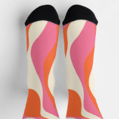 EBB und Flow 4 - Rosa, Orange und Creme Socken (Oben)