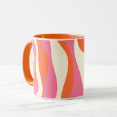 EBB und Flow 4 - Rosa, Orange und Creme Tasse (Vorderseite Links)