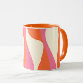 EBB und Flow 4 - Rosa, Orange und Creme Tasse (VorderseiteRechts)