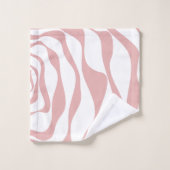 EBB und Flow 4 - Rosa und Weiß Badhandtuch Set (Waschlappen)