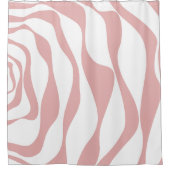 EBB und Flow 4 - Rosa und Weiß Duschvorhang (Vorderseite)