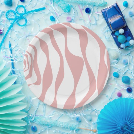 EBB und Flow 4 - Rosa und Weiß Pappteller (Party)