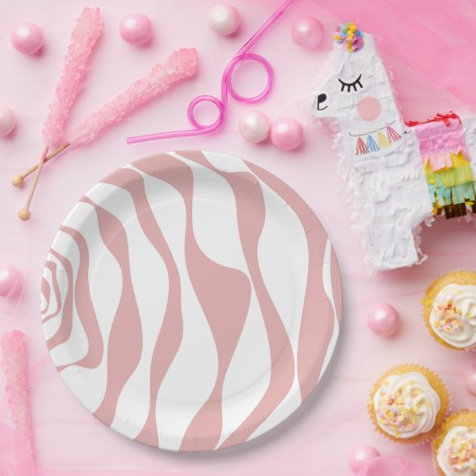 EBB und Flow 4 - Rosa und Weiß Pappteller (Party)