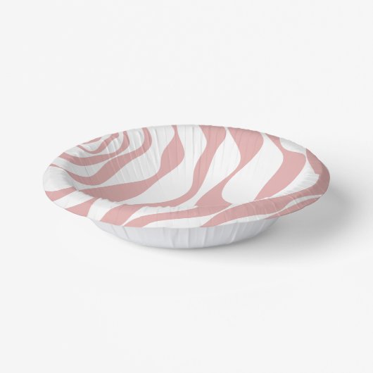 EBB und Flow 4 - Rosa und Weiß Pappteller (Gewinkelt)