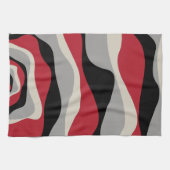 EBB und Flow 4 - Rot, Grau, Schwarz und Knochen we Geschirrtuch (Horizontal)