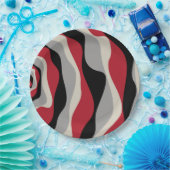 EBB und Flow 4 - Rot, Grau, Schwarz und Knochen we Pappteller (Party)