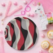 EBB und Flow 4 - Rot, Grau, Schwarz und Knochen we Pappteller (Party)