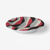 EBB und Flow 4 - Rot, Grau, Schwarz und Knochen we Pappteller (Gewinkelt)