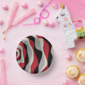 EBB und Flow 4 - Rot, Grau, Schwarz und Knochen we Pappteller (Party)