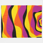 EBB und Flow 4 - Schwarz, Rosa, Orange und Gelb Fleecedecke (Vorderseite (Horizontal))