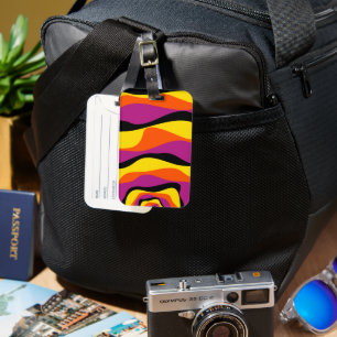 EBB und Flow 4 - Schwarz, Rosa, Orange und Gelb Gepäckanhänger