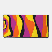 EBB und Flow 4 - Schwarz, Rosa, Orange und Gelb Schreibtischunterlage (Vorderseite)