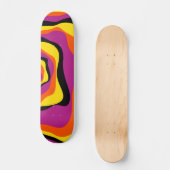 EBB und Flow 4 - Schwarz, Rosa, Orange und Gelb Skateboard (Vorderseite)
