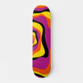 EBB und Flow 4 - Schwarz, Rosa, Orange und Gelb Skateboard (Vorne)