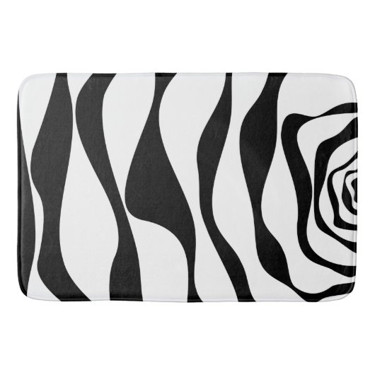 EBB und Flow 4 - Schwarz und Weiß Badematte (Vorderseite)