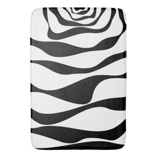 EBB und Flow 4 - Schwarz und Weiß Badematte (Vorderseite Vertikal)