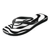 EBB und Flow 4 - Schwarz und Weiß Badesandalen (Schrägansicht)
