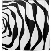 EBB und Flow 4 - Schwarz und Weiß Duschvorhang (Vorderseite)