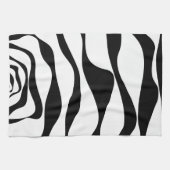 EBB und Flow 4 - Schwarz und Weiß Geschirrtuch (Horizontal)