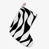 EBB und Flow 4 - Schwarz und Weiß Kleiner Weihnachtsstrumpf (Vorderansicht (hängend))