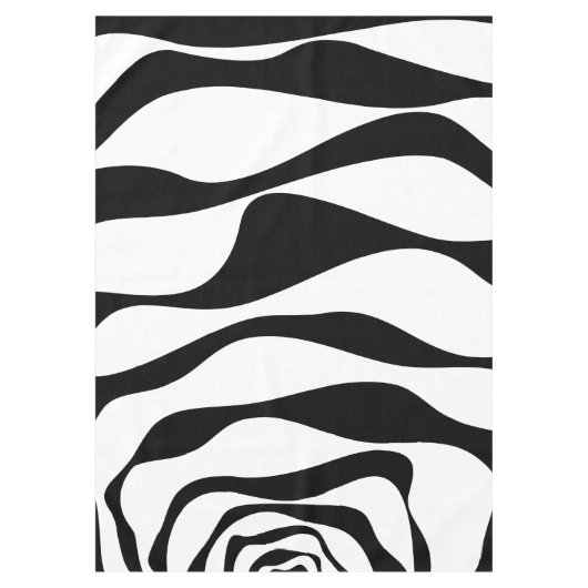 EBB und Flow 4 - Schwarz und Weiß Tischdecke (Vorderseite)