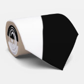 Ebb und Flow 4 - Taupe, Schwarz und Weiß Krawatte (Gerollt)