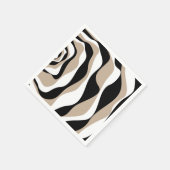 Ebb und Flow 4 - Taupe, Schwarz und Weiß Serviette (Ecke)