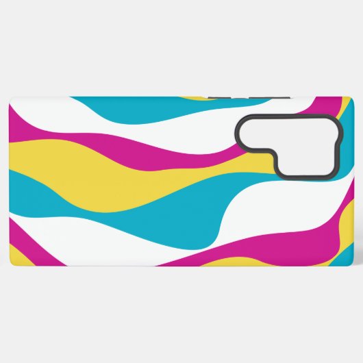 EBB und Flow 4 - Türkis, Gelb, Rosa und Weiß Samsung Galaxy Hülle (Rückseite (Horizontal))