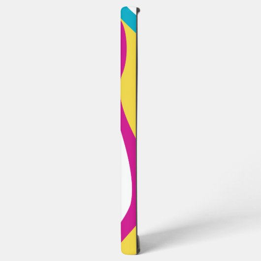 EBB und Flow 4 - Türkis, Gelb, Rosa und Weiß Samsung Galaxy Hülle (Linke Seite)