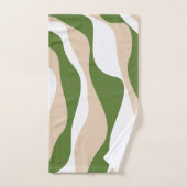 EBB und Flow 4 - Weiß, Sand und Palm Grün Badhandtuch Set (Handtuch)