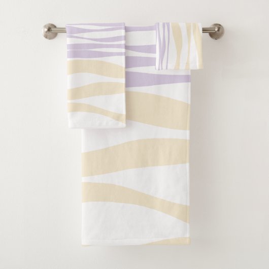 EBB und Flow - Pastellrosa, Gelb und Lila Badhandtuch Set (Insitu)