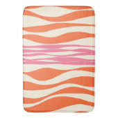 Ebb und Flow - Rosa, Orange und Creme Badematte (Vorderseite Vertikal)