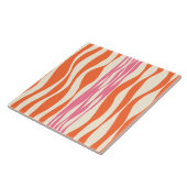 Ebb und Flow - Rosa, Orange und Creme Fliese (Seite)