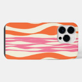 Ebb und Flow - Rosa, Orange und Creme iPhone Hülle (Rückseite (Horizontal))