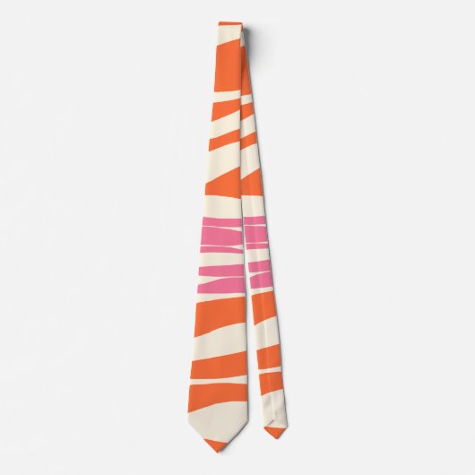 Ebb und Flow - Rosa, Orange und Creme Krawatte (Vorderseite)