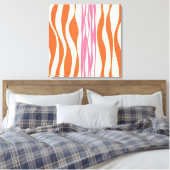 Ebb und Flow - Rosa, Orange und Creme Leinwanddruck (Insitu (Schlafzimmer))