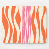 Ebb und Flow - Rosa, Orange und Creme Mousepad (Vorne)