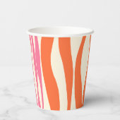 Ebb und Flow - Rosa, Orange und Creme Pappbecher (Rückseite)
