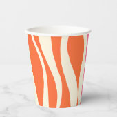 Ebb und Flow - Rosa, Orange und Creme Pappbecher (Vorderseite)
