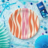 Ebb und Flow - Rosa, Orange und Creme Pappteller (Party)