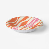 Ebb und Flow - Rosa, Orange und Creme Pappteller (Gewinkelt)